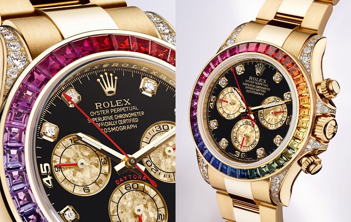 Chiếc đồng hồ Rolex nữ đính kim cương cầu vồng vô cùng nữ tính và quý phái của Miley Cyrus trị giá 100000 Mỹ kim