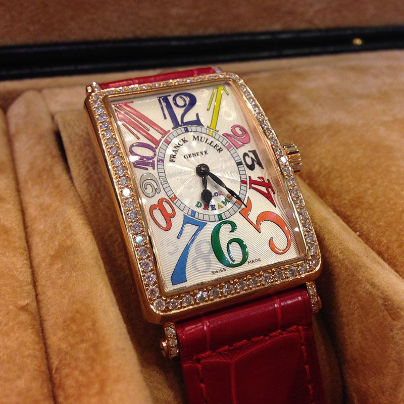   Mẫu đồng hồ Franck Muller nữ mặt hình chữ nhật trong bộ sưu tâp đòng hồ Franck Muller Double Mystery 