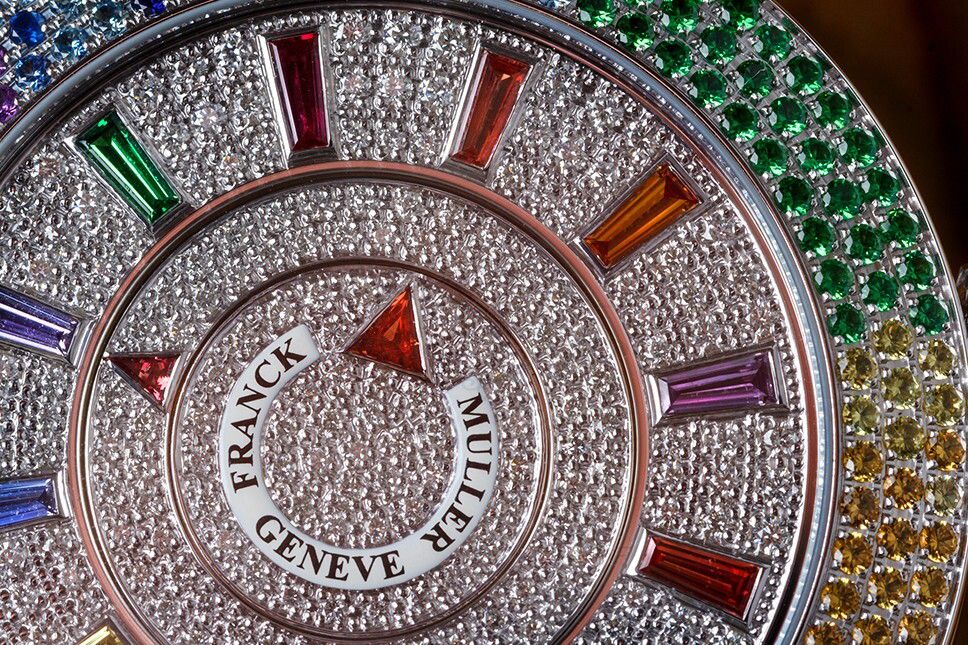 Mẫu đồng hồ Franck Muller nữ mặt hình chữ nhật trong bộ sưu tâp đòng hồ Franck Muller Double Mystery 