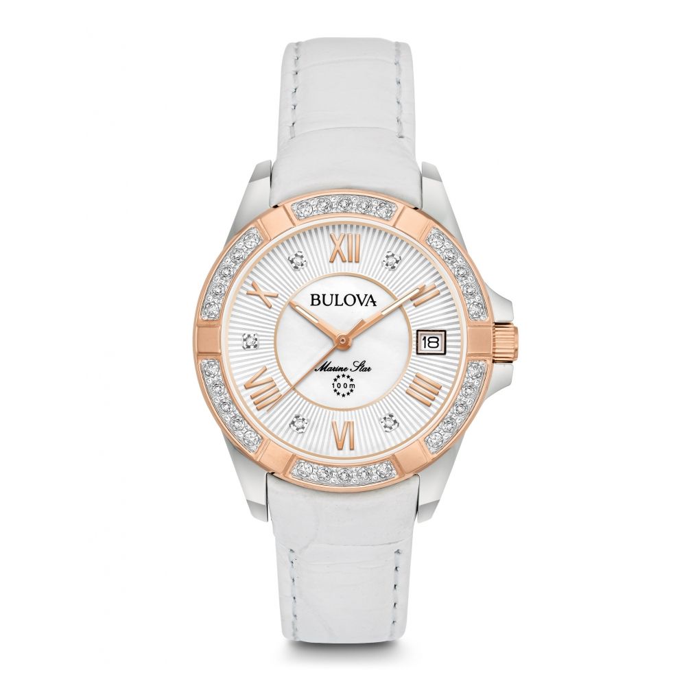 đồng hồ bulova 98r233 Sự kết hợp màu sắc nữ tính ở chiếc đồng hồ Bulova nữ chính hãng 98R233