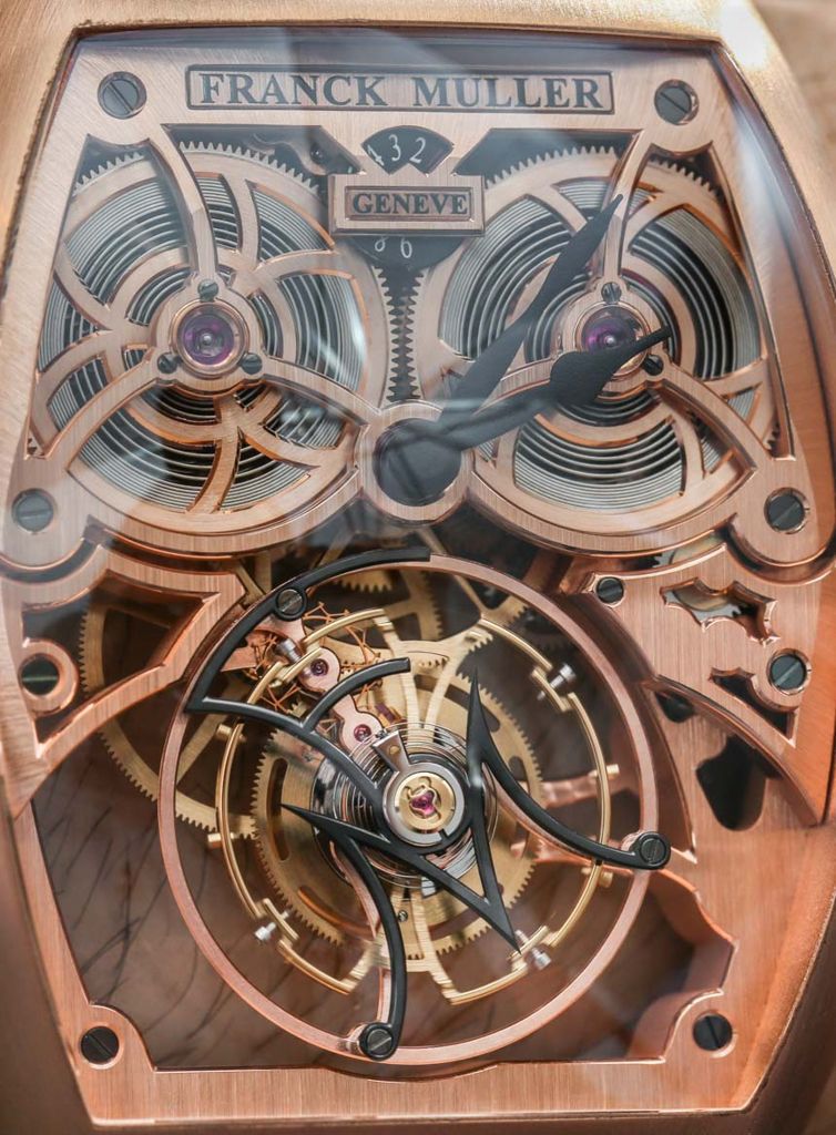 Mặt Chiếc đồng hồ Franck Muller nam -Franck Muller Giga Tourbillon 8889 TG SQT BR5N bản màu vàng hồng