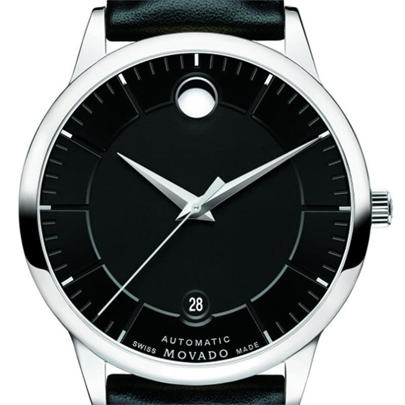 Đồng hồ Movado 1881 cũng có thiết kế vòng tròn lòm ở 12h