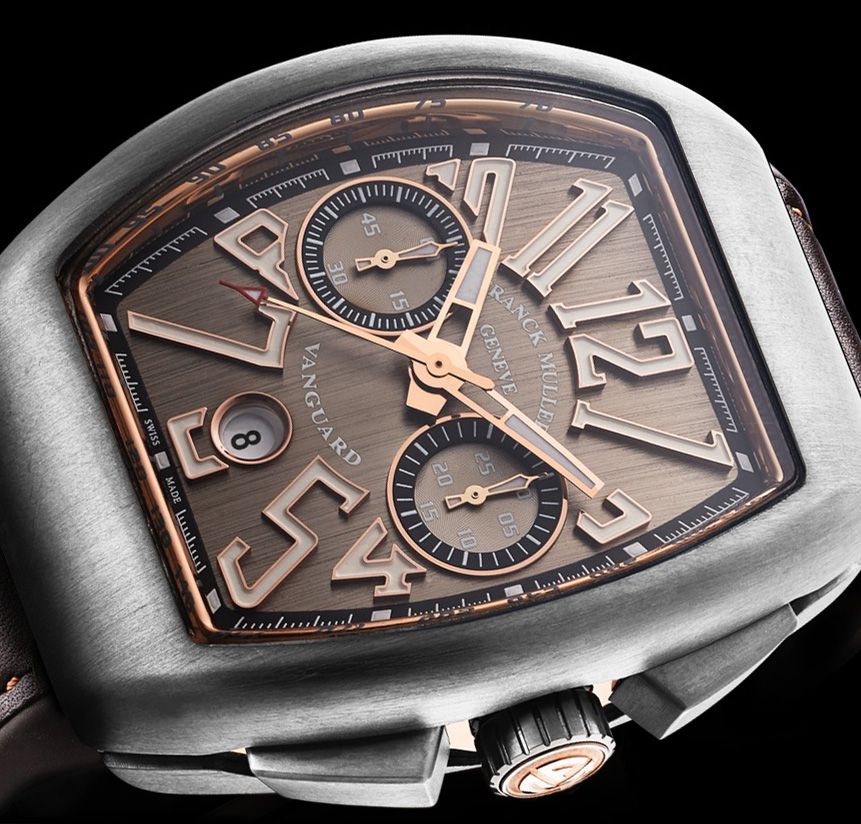 Mẫu đồng hồ Franck Muller Geneve- Vanguard Chronograph mặt vàng hồng Mẫu đồng hồ Franck Muller Geneve- Vanguard Chronograph mặt vàng hồng