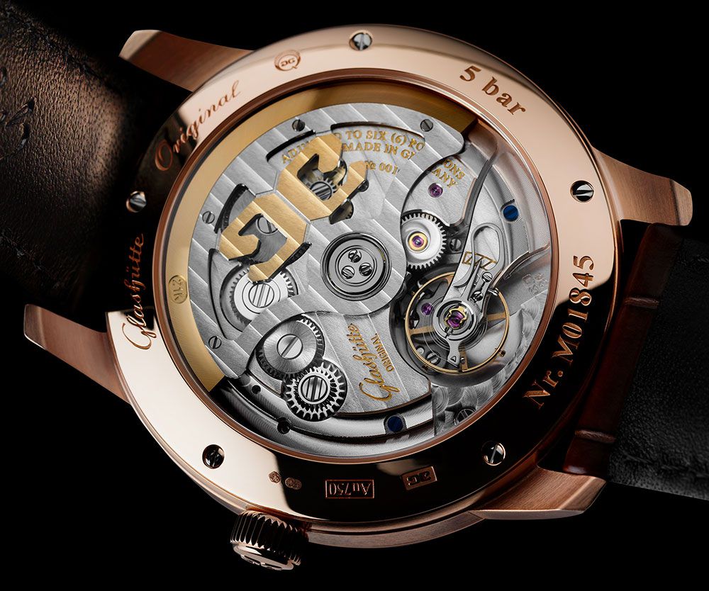 Mặt sau thu hút của đồng hồ Glashutte Original Senator Excellence Perpetual Calendar