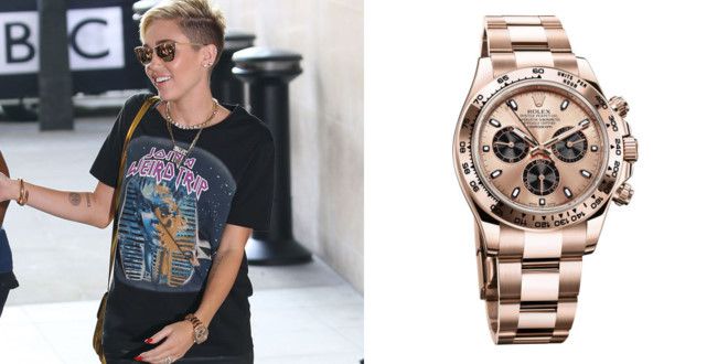 lại không được Miley chưng ra thường xuyên như chiếc Rolex Daytona vàng hồng chỉ 37450 USD này