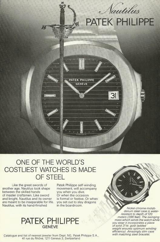 Tờ báo về đồng hồ Patek Philippe Genena Nautilus 