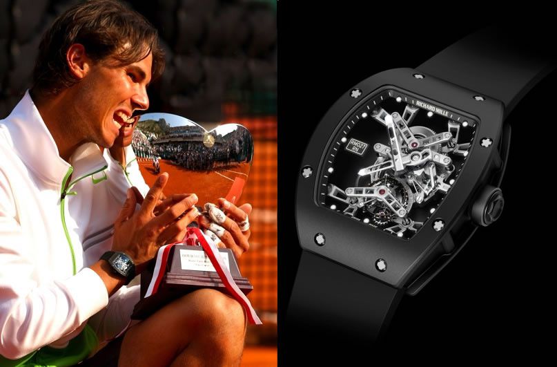 Hãng đồng hồ Richard Mille trên tay vợt Tenis