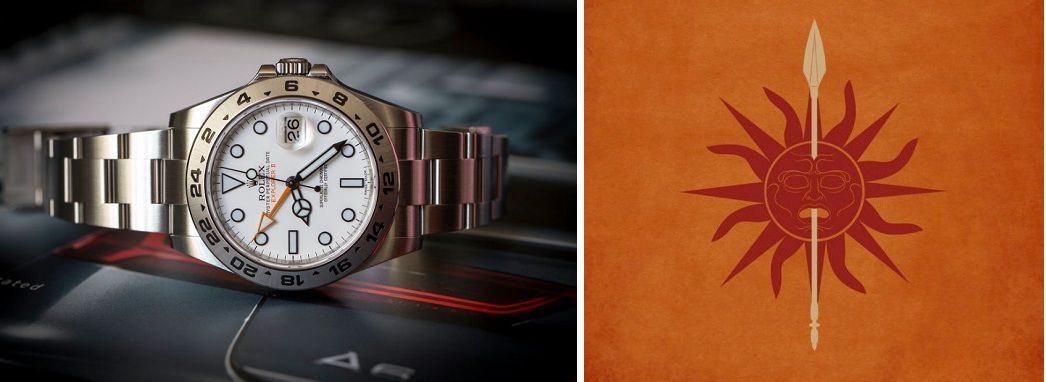 Đồng hồ nam Rolex Explorer II với thiết kế kim giờ như những mũi tên