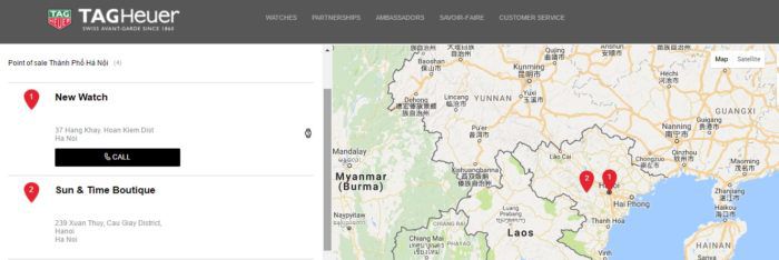 Đồng hồ TAG Heuer tại Hà Nội