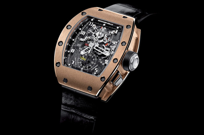 Mẫu đồng hồ 6 kim dây da tuyệt đẹp của Richard Mille