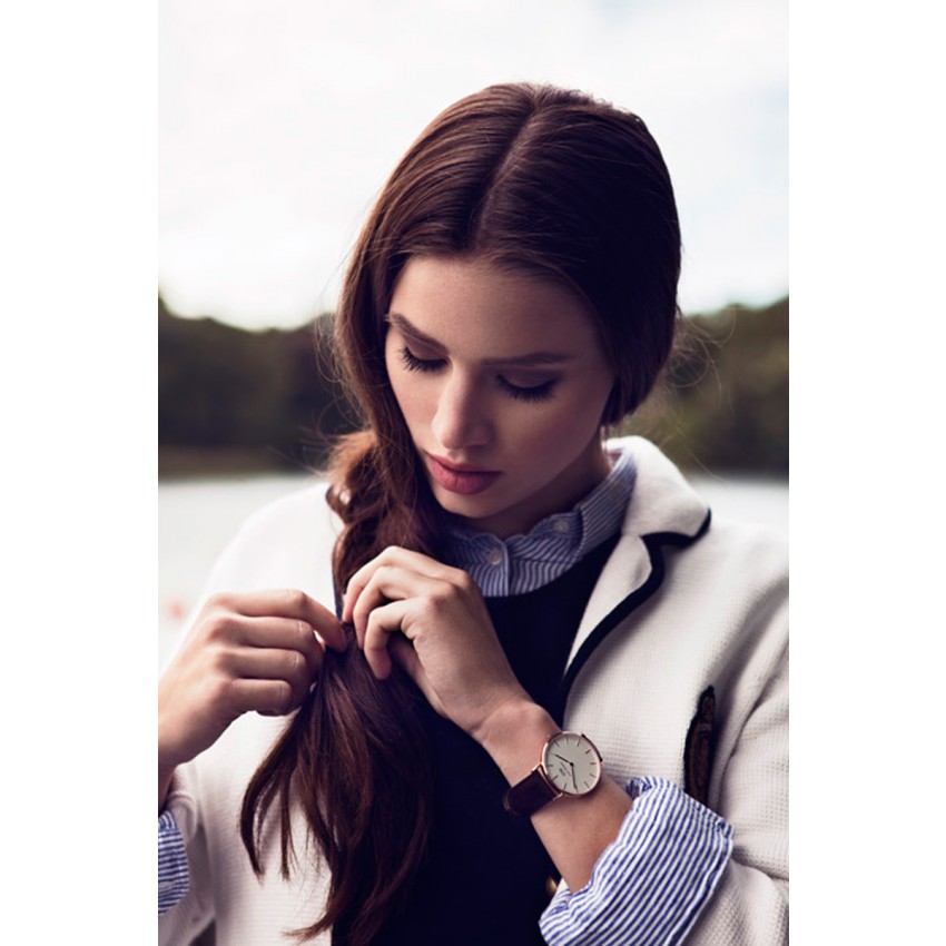 đồng hồ nữ dây da mặt tròn giá rẻ lại đẹp