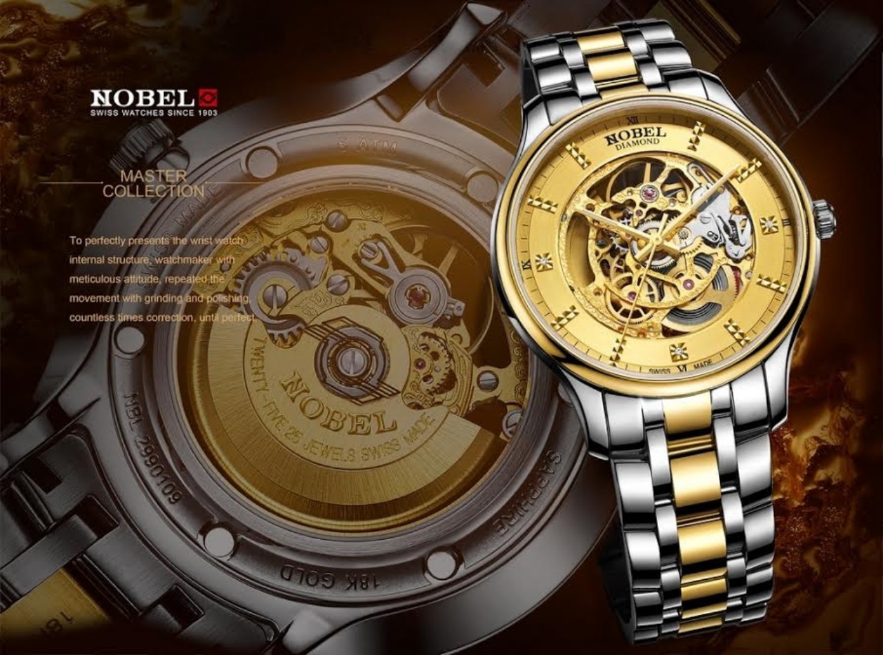 Chất liệu đồng hồ Nobel mạ vàng