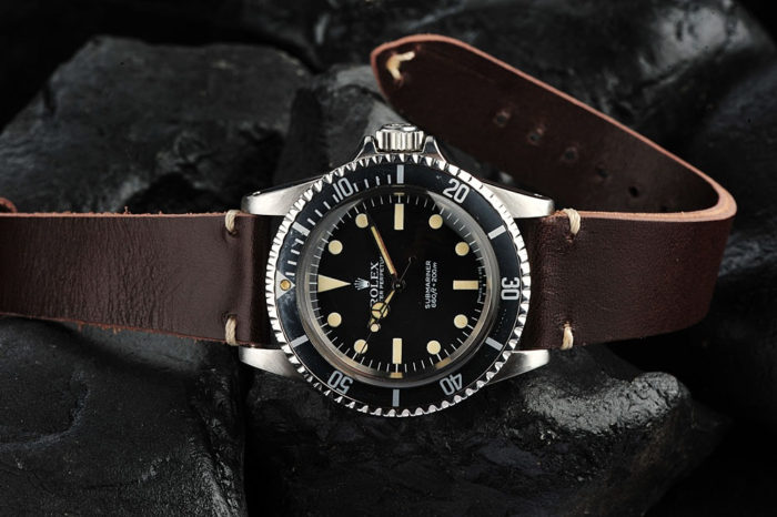đồng hồ dây da rolex nam Submariner Leather Nato Strap