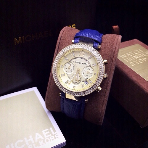 Mẫu đồng hồ dây da màu xanh lam của Michael Kors “MK2280”