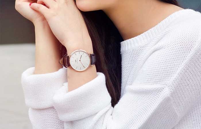 đồng hồ dây da nữ chính hãng hàng hiệu