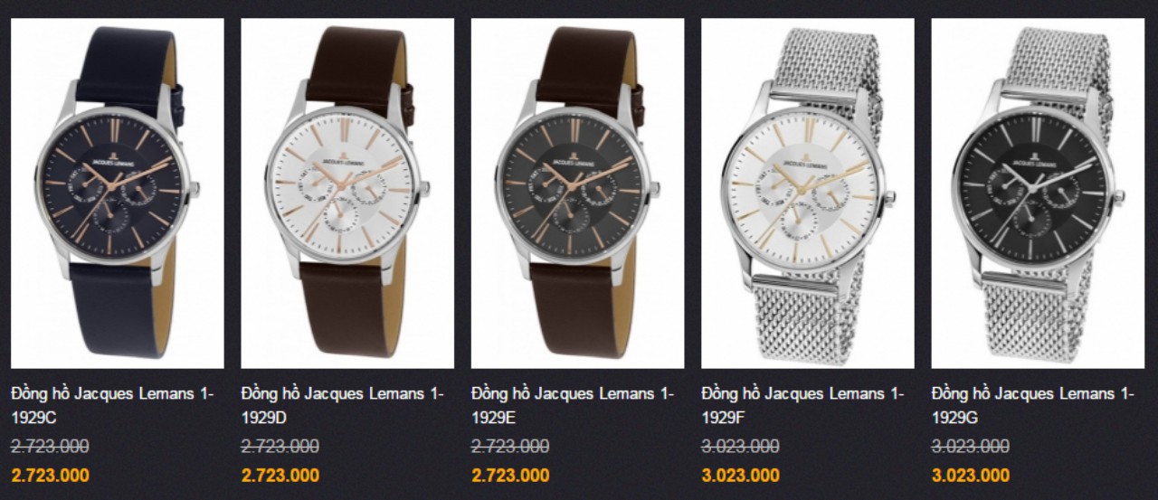 Bảng giá đồng hồ nam khuyến mãi 