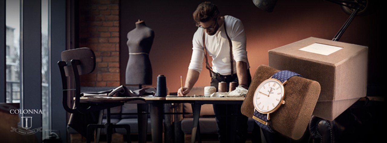 đồng hồ nữu dây vải colonna