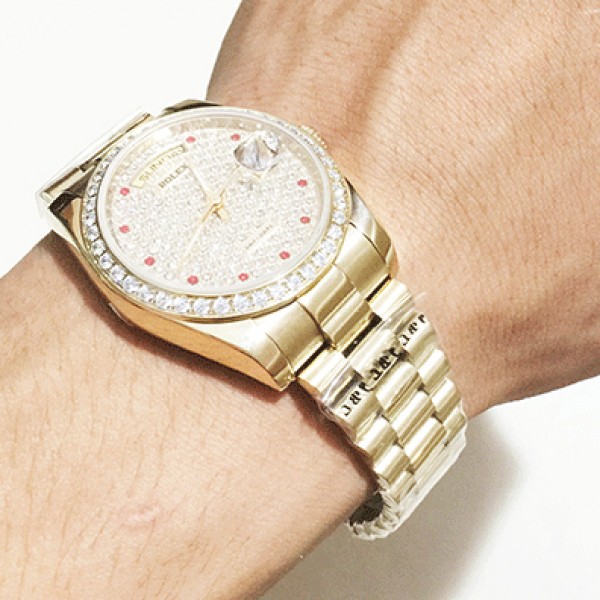 đồng hồ nam đính đá rolex