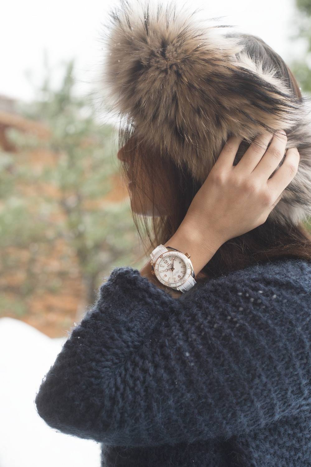 đồng hồ dây da Omega cho nữ