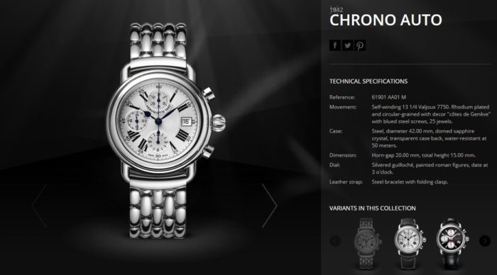 Đồng hồ Aerowatch dây kim loại cho nam