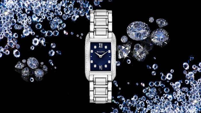 Đồng hồ Bulova mặt vuông thiết kế hoàn mỹ