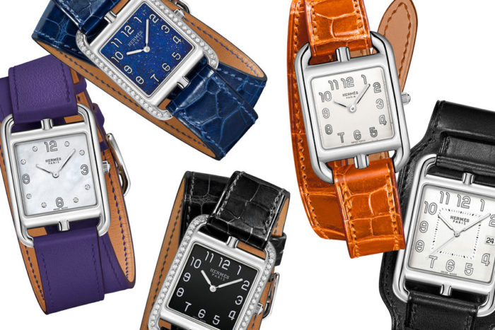 Đồng hồ dây da mặt chữ nhật Hermes- Phong thủy và thời trang