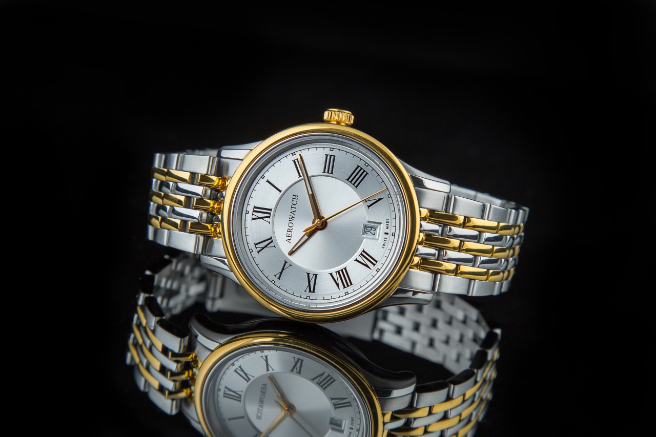 đồng hồ nam vàng Aerowatch 24962 BI01 M