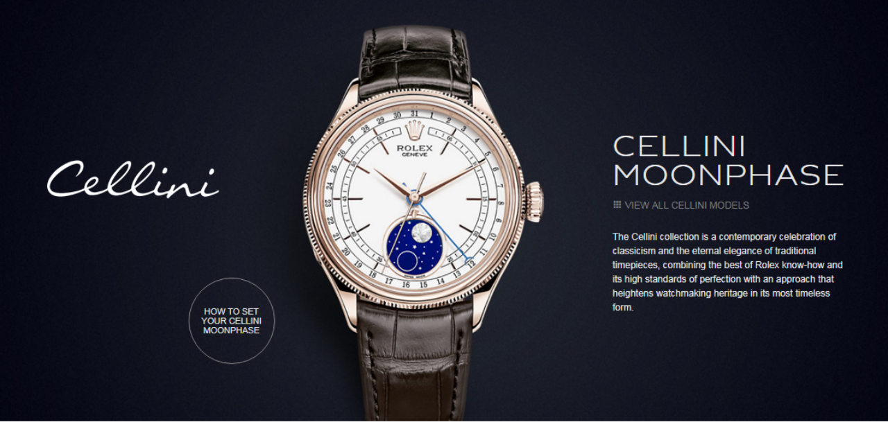 Đồng hồ nam bạc Rolex Cellini Moonphase