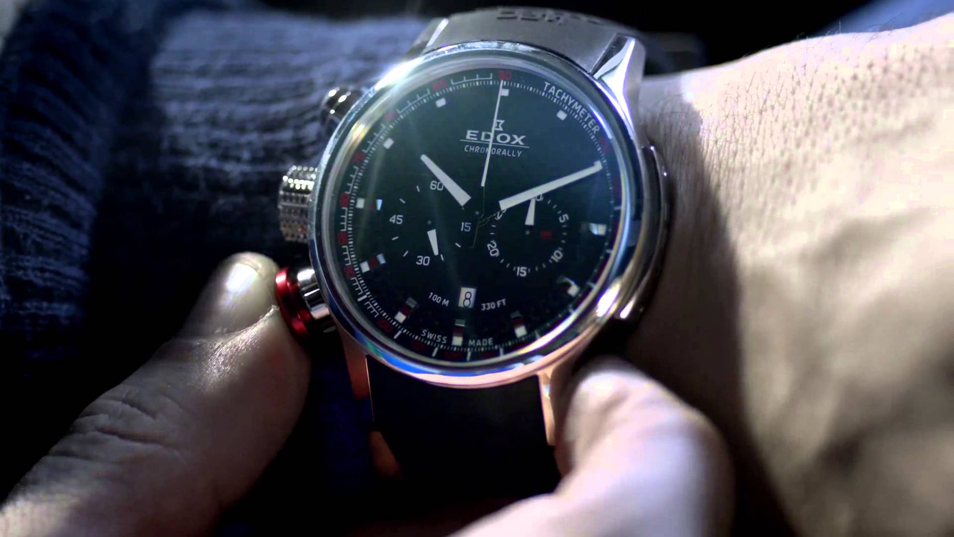 đồng hồ Edox nam dây da