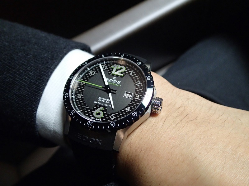 đồng hồ Edox nam dây da chính hãng