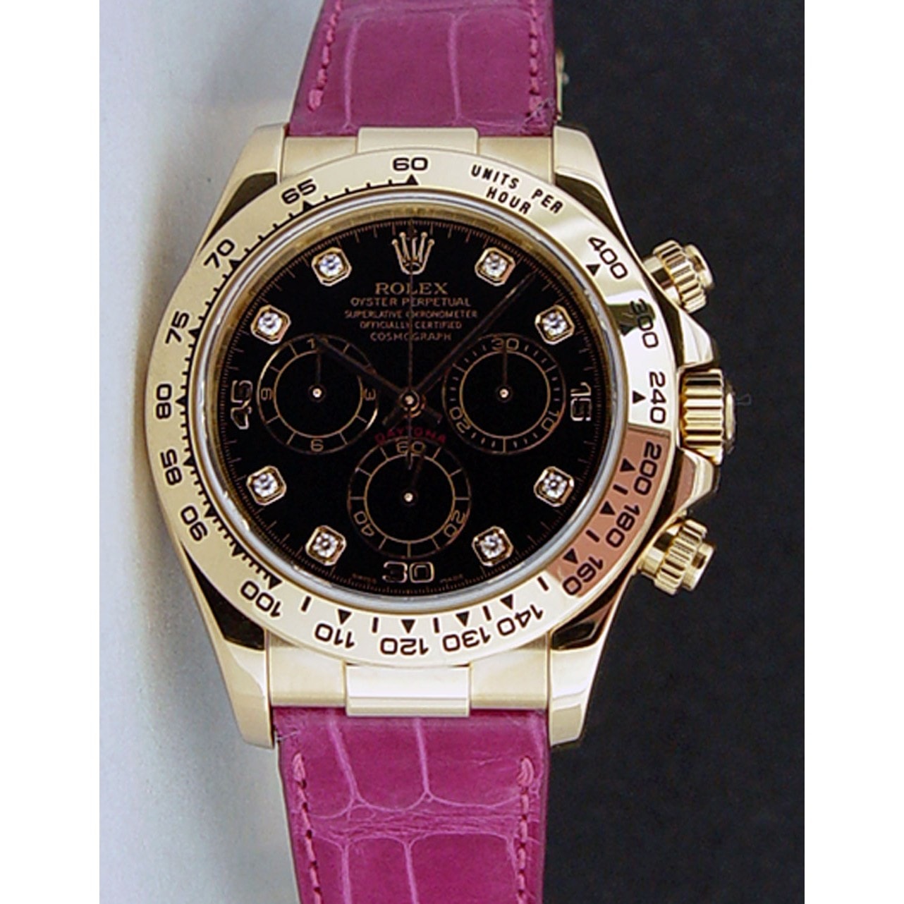 mẫu đồng hồ Rolex nữ dây da màu hồng