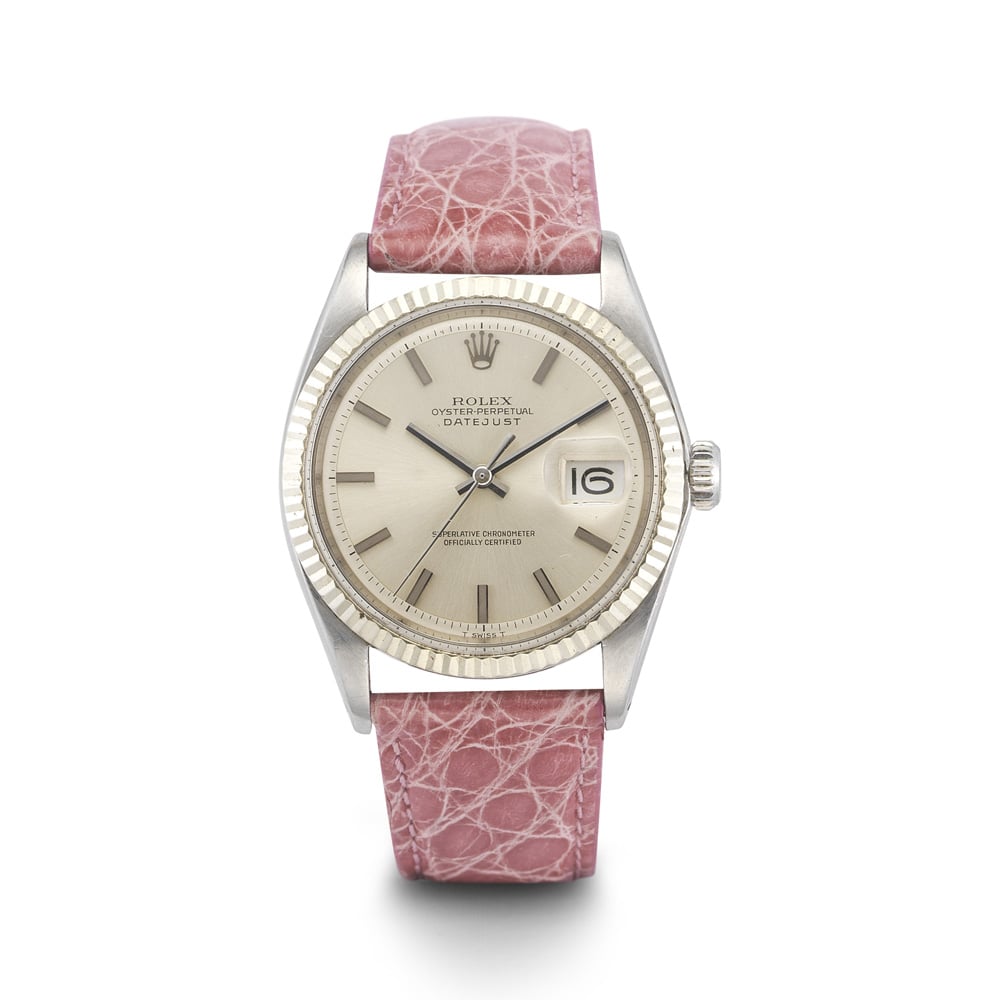 mẫu đồng hồ Rolex nữ dây da màu hồng