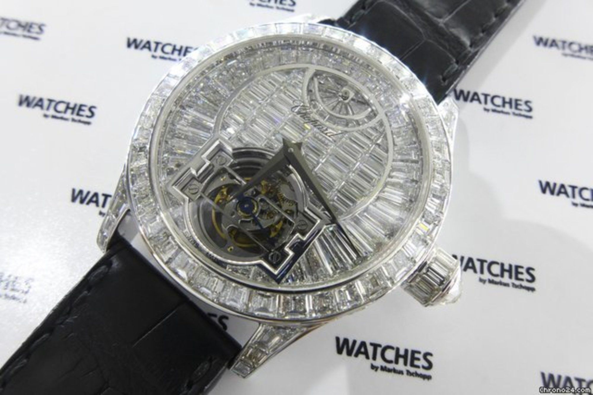đồng hồ Chopard đính đá L.U.C Tourbillon Baguette 